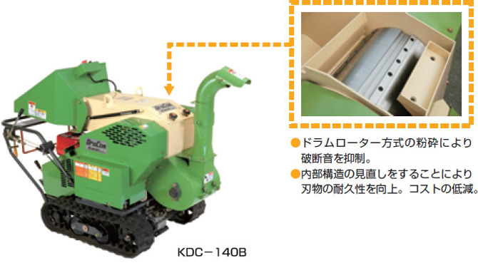 憧れの アグリズ 店カルイ KDC-803 DraCom ドラコン 粉砕機 チッパー シュレッダー 8馬力 最大処理径